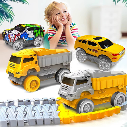Kinder flexible rennbahn mit - kinder,