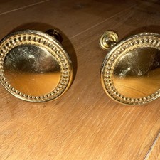 Raffhaken Gardinenhaken Raffhalter Rosette Messing massiv Retro Antik (1 PAAR)