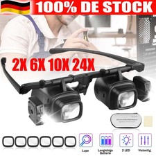 LED Stirnlupe Kopflupe Lupenbrille Mit Licht Lupe Brillenlupe 2x 6x 10x 24x