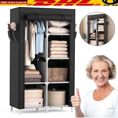 Stoff kleiderschrank faltbar - stoff,