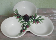 BASSANO KERAMIK, Servierschale Servierteller Servierplatte 25 cm OLIVE Menage