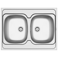 Pyramis Edelstahlspüle 80x60