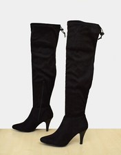 schöne City Walk High-Heel Overknee Stiefel Gr. 39 XS Schaft - NEU