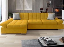 Ecksofa Nephi Fabona Eckcouch Sofagarnitur Bettkasten Schlaffunktion L-Form M24