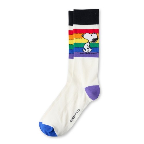 Snoopy socken rainbow stripes - rainbow,