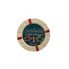 California Hotel * $1 Poker Chip / Jeton * 2008 * Las Vegas, Nevada * Casino