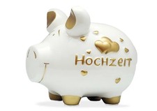 Sparschwein 'Hochzeit' weiß