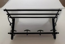 Wandgarderobe Stahlrohr schwarz mit Hutablage Art Deco Bauhaus 