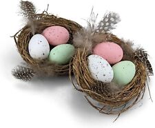 2x Deko-Vogelnest mit Eiern 8