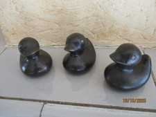Bronze 3 Enten signiert OBW Zeichen und Hase