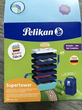 Pelikan Kreativfabrik Supertower, 54 teilig, Pinsel Filzstifte Knete, TOP