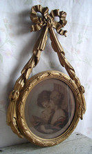 Frankreich Prunkrahmen Louis XVI 1880 Holz gold Bilderrahmen antik Lithographie