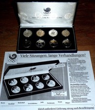 8 Münzen Olympische Spiele 1988 Seoul/Korea  4 x 2000 Won & 4 x 1000 Won in PP