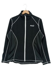 SWIX Damen Trainingsjacke Gr. 38/M Schwarz Sportlich Polyester Reißverschluss