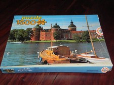 Puzzle / Educa - Schloss Gripsholm Schweden - 1500 Teile (alt, selten, vollst.)