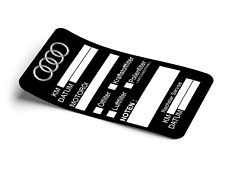 60 x OIL Service Aufkleber Fahrzeuginspektion Wartung Ölwechsel für Audi 