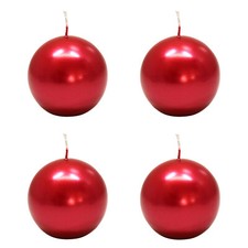 Kugelkerzen weinrot lackiert