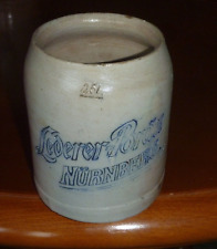 LEDERER BRÄU NÜRNBERG-URALT BIERKRUG-geritzt,vorne geeicht 0,5Liter  !! SELTEN !