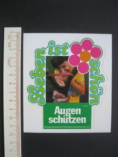 Leben ist schön Augen schützen Aufkleber Sticker Werbung Reklame