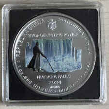 100 Dinar, 1 Oz Silber, 2024 Serbien, Nikola Tesla Hydroelectric Power, farbig