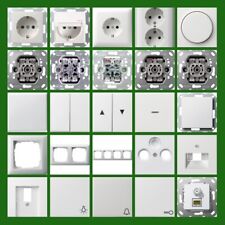 Gira System55 Steckdose  Schalter / Wippe / Rahmen reinweiß glänzend nach Wahl