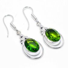 Peridot Edelstein Handmade 925 Sterling Silber Schmuck Ohrring Größe