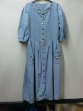 blaues Trachten Jeans Kleid