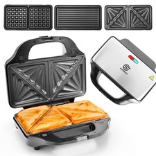3 in 1 Sandwichmaker Sandwichtoaster Waffeleisen Sandwich Kontaktgrill 900 W