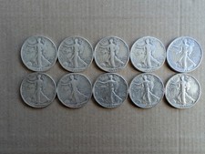 10x Walking Liberty Half