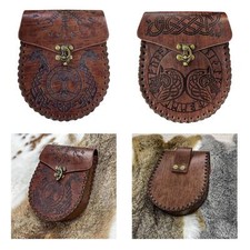 Mittelalter Gürteltasche aus Leder, Bauchtasche, Wikinger Stil handprägt