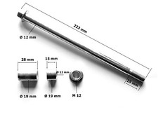 Achse  hinten  Länge: 22,3 cm Cross125ccm A  neu (Lagerort:m83)