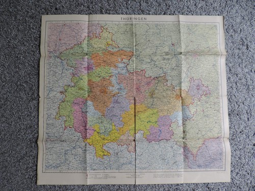 Alte landkarte thüringen - alte,