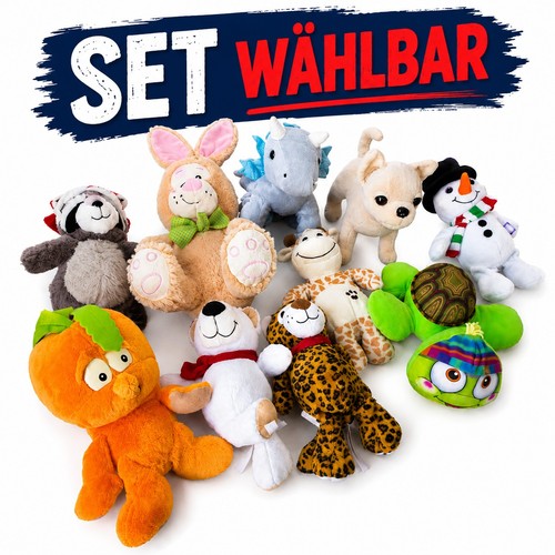 10x plüschtiere kuscheltiere - 10x,