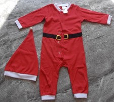 Weihnachtsanzug / Overall mit Mütze für Kleinkinder in Gr. 74 von H&M