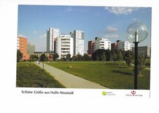 K138 AK Schöne Grüße aus Halle-Neustadt  ungelaufen ca. 1990