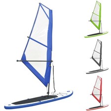 Aufblasbares Stand-Up-Paddleboard Set mit Segel SUP Board Windsurf Rigg PVC NEU
