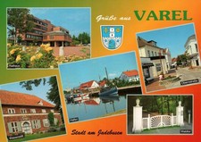 AK Varel Stadt am Jadebusen Mehrbild 5 Motive Wappen Verlag Schöning (Nr. 1072)