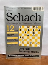 Schach die Zeitschrift und Anspruch Heft 12 1998