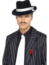 White Gangster Krawatte an