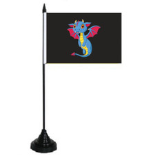Tischflagge lustiger Drache