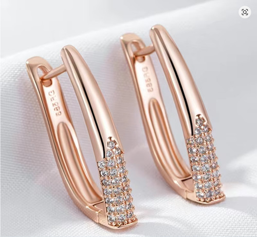 Ohrringe 585 rose gold farbe - rose,