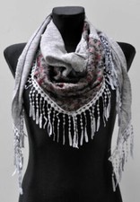 Tuch Schal Stola Halstuch Schals Fransen Faltens​chal cotton Dreiecktuch NEU