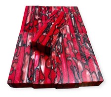Messergriffblock Acryl rot-schwarz 13x4,5x3cm