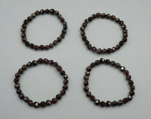 Granat rot armband facettiert - rot,