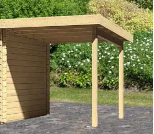 Anbaudach für gartenhaus - anbaudach,