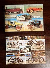 zwei kleine Karten Werbekarten vom Fahrzeugmuseum Marxzell, Werbung Rückseite