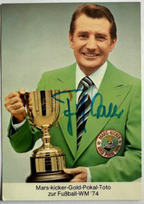 Fritz Walter Kaiserslautern handsignierte Autogrammkarte WM 1974 ULTRA SELTEN