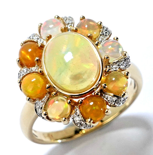 Ring gold opal 15c - ring,