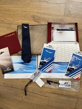 Concorde Air France Memorabilia Postkarten Kofferanhänger Krawatte Zertifikat Prospekte