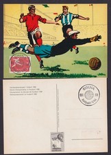 Sport Fußball WM Weltmeisterschaft Schweden tolle Künstler Maximumkarte MK 1958